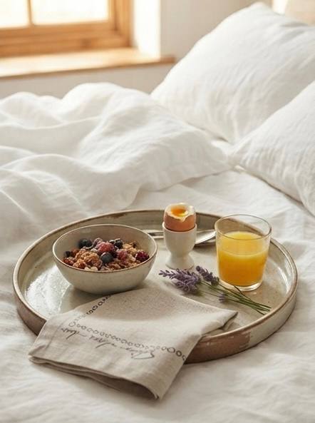Linen Table Napkin with Embroidered Border (6 Pics Set) | Natural Linen, Decorative Stitching